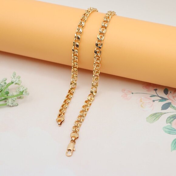 "Bold Rose Gold Chunky Chain Necklace for Statement Styling , XPNL0164 - Picture 11 of 12